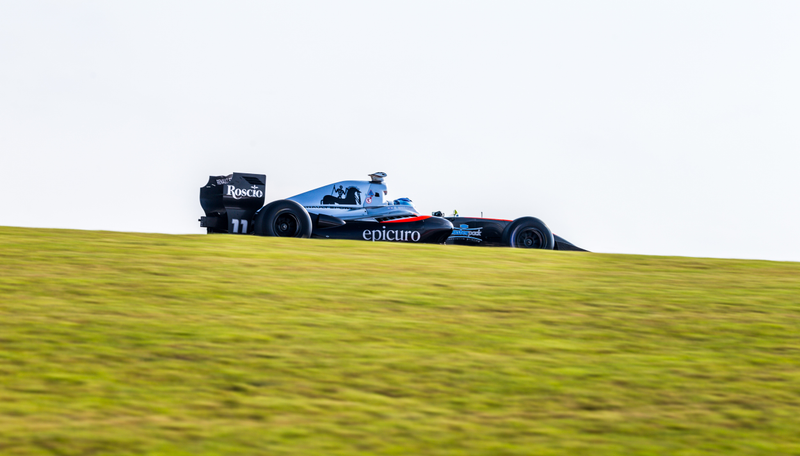 SEveral of the Formula V8 3.5s had their own versions of older F1 liveries, like this take on the ultra-shiny McLaren Mercedes years.